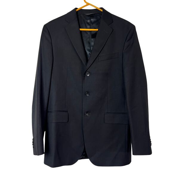 Banana Republic Modern 100% Wool Blazer Black 38R Classic Tailored Old Money - Picture 1 of 8